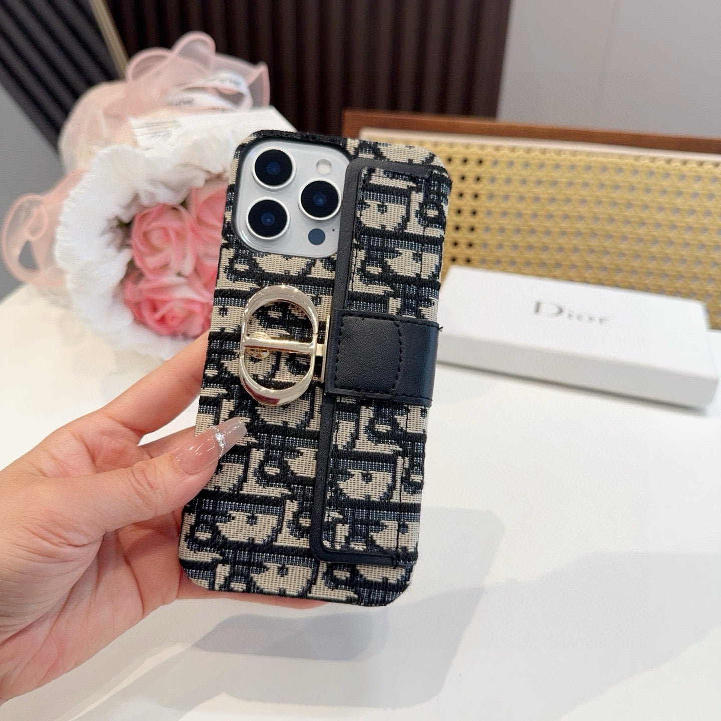 Dior Montaigne 30 Monogram Card Holder Phone Case