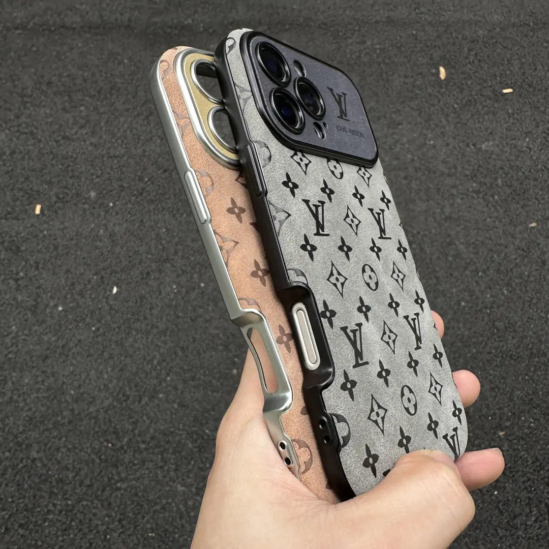 Premium LV Microfiber Leather iPhone Case
