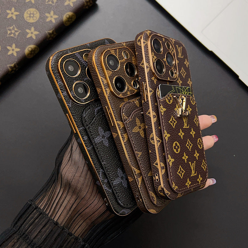 Classic Monogram iPhone Case With Card Holder -Big printing