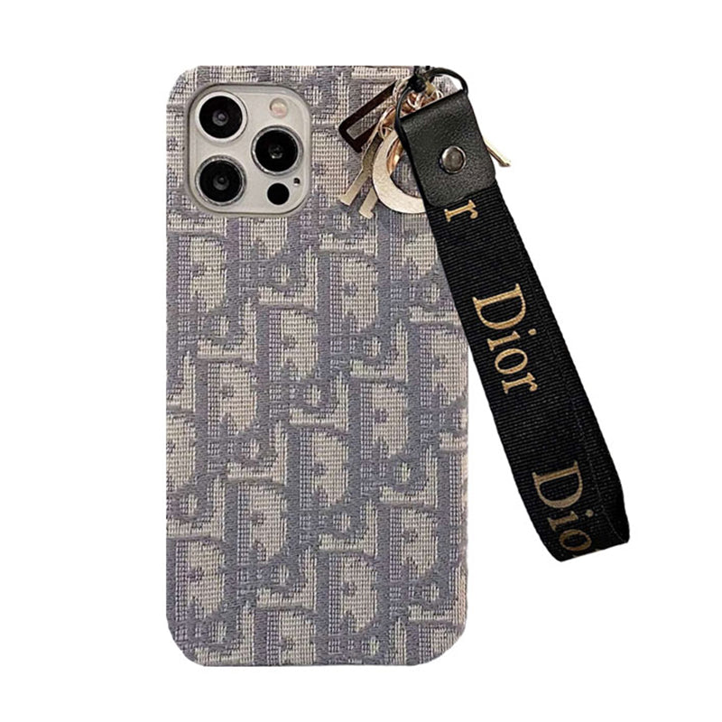 Luxury CD Black iPhone Case With Strap