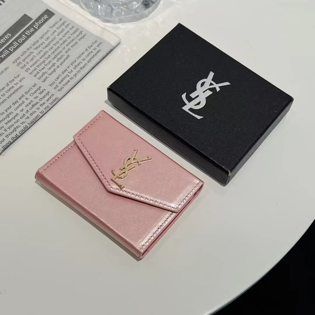 Luxury YLS Inspired Monogram Card Holder Wallet
