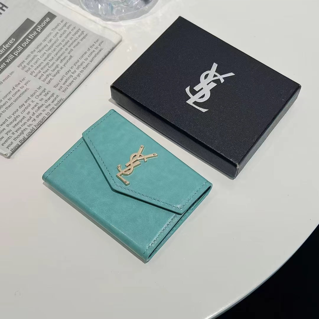 Luxury YLS Inspired Monogram Card Holder Wallet