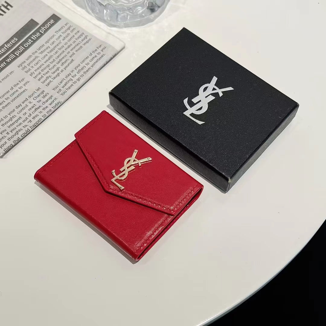 Luxury YLS Inspired Monogram Card Holder Wallet