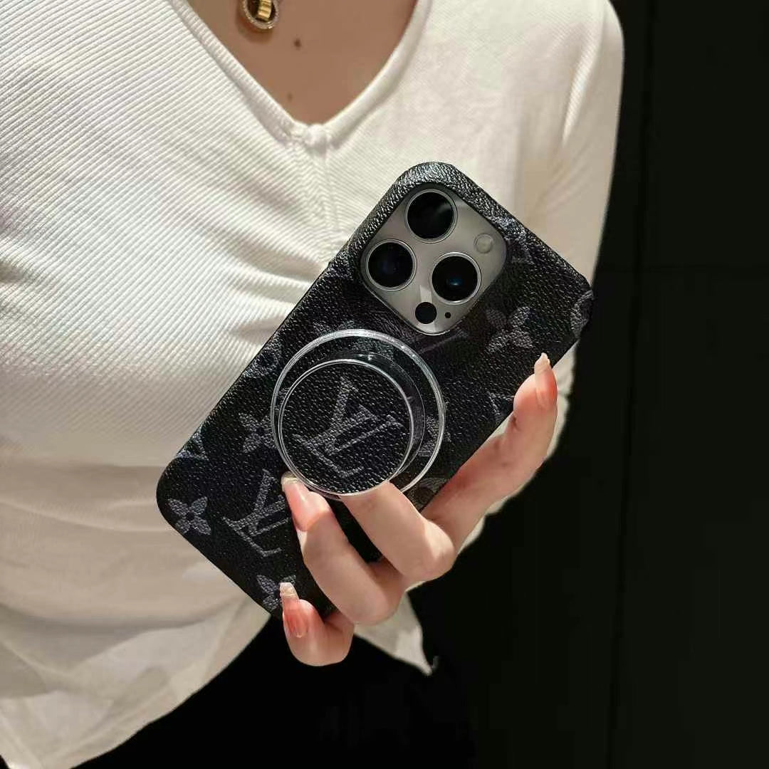 Luxury LV Monogram Magnetic Ring Phone Case