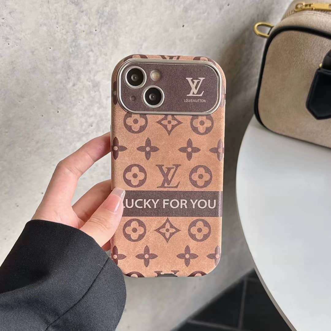 Premium LV Microfiber Leather iPhone Case