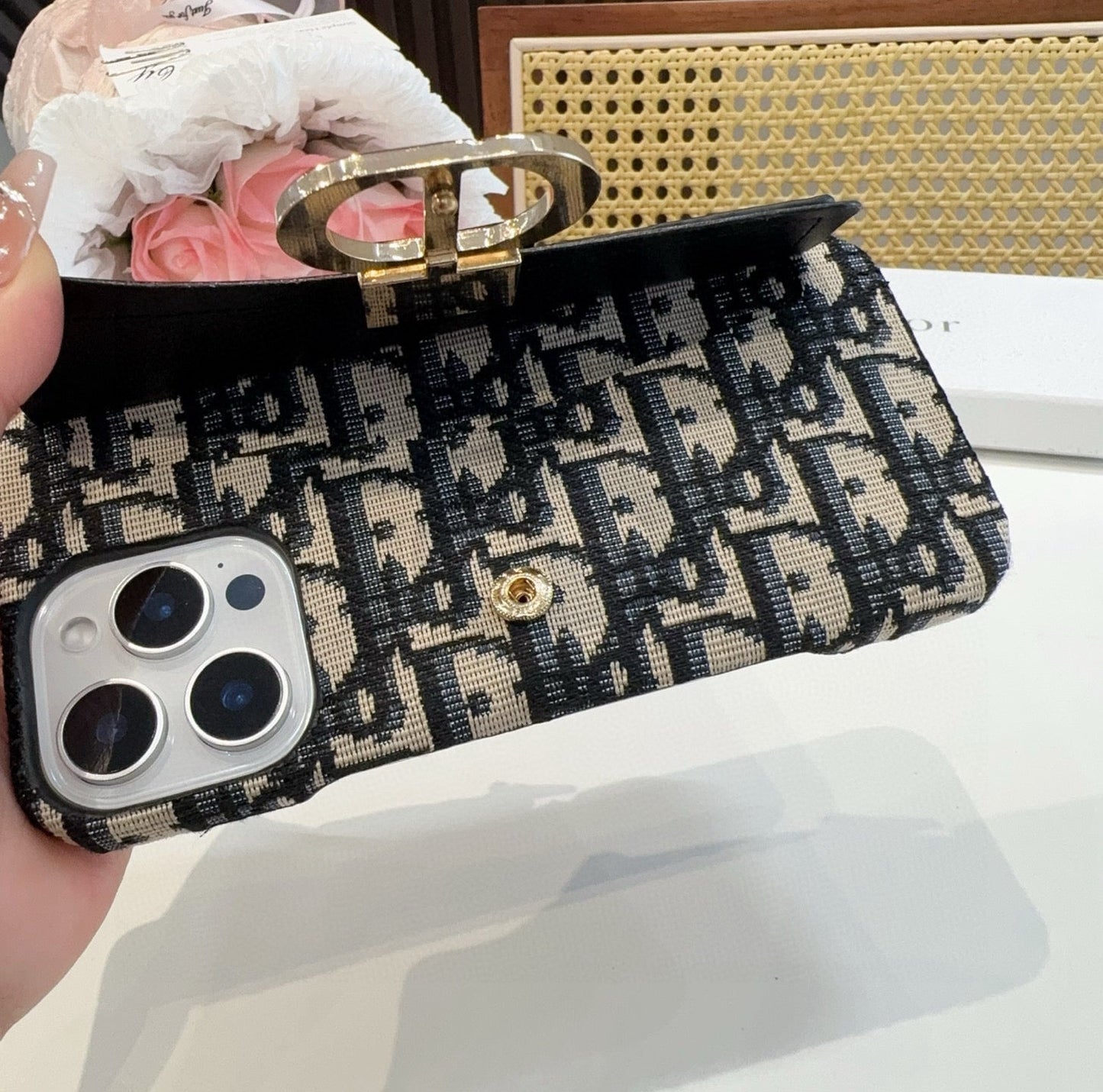 Dior Montaigne 30 Monogram Card Holder Phone Case