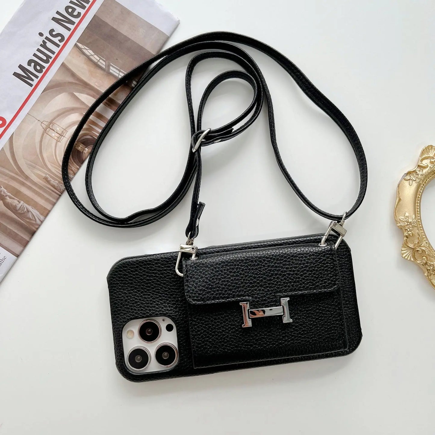 Hermès-Style iPhone Case-Horizontal