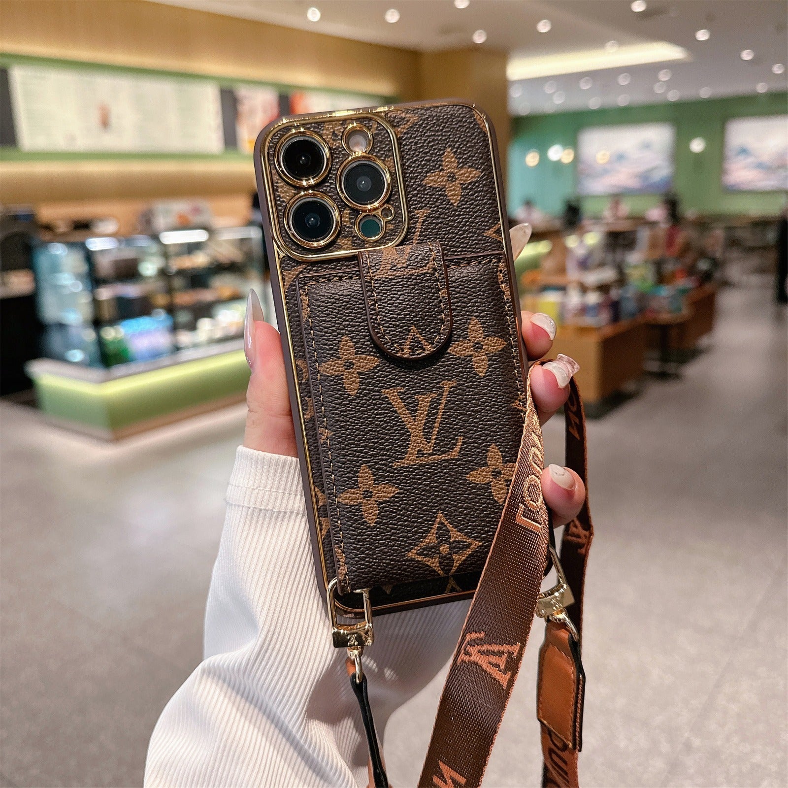 Premium LV Series 2.0 : Multi-Function iPhone Wallet Case