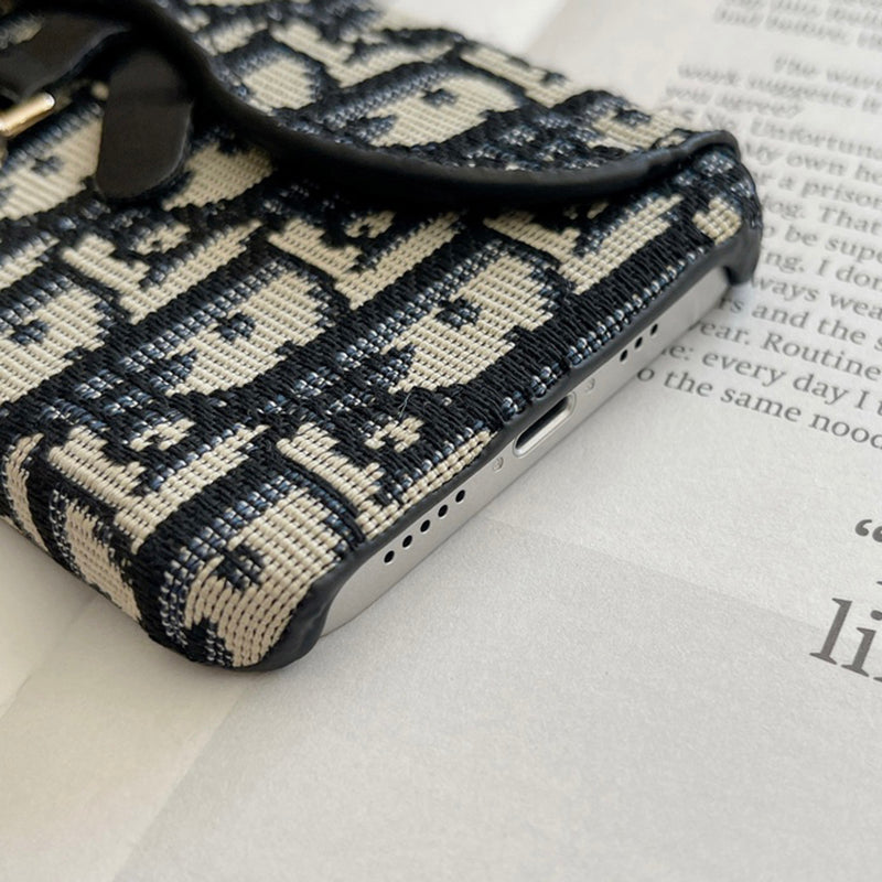 Personalized CD Black iPhone Case With Card Holder