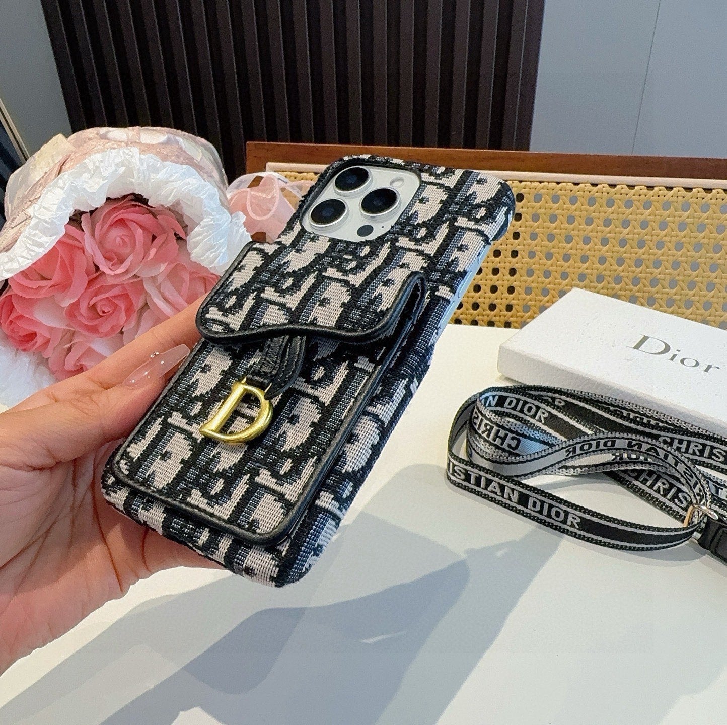 Dior Saddle Card Holder Phone Case