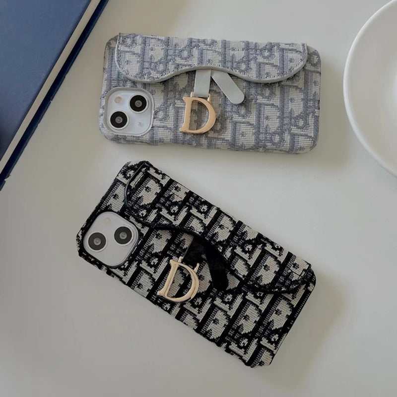 Classic Luxury CD Gray iPhone Case With Card Holder