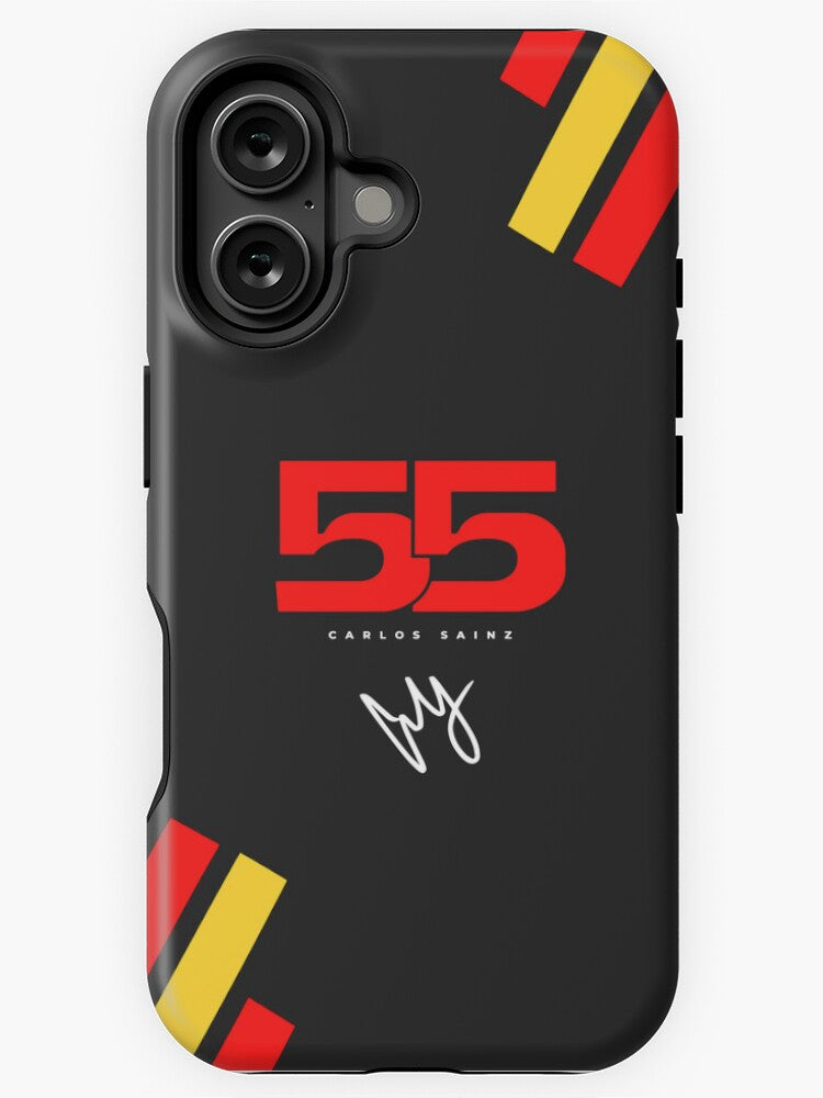 Carlos Sainz 55 number and signature (Francesco) iPhone Case