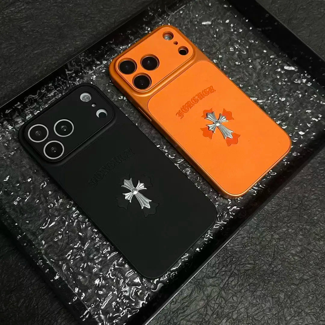 Chrome Hearts luxury leather iphone Case