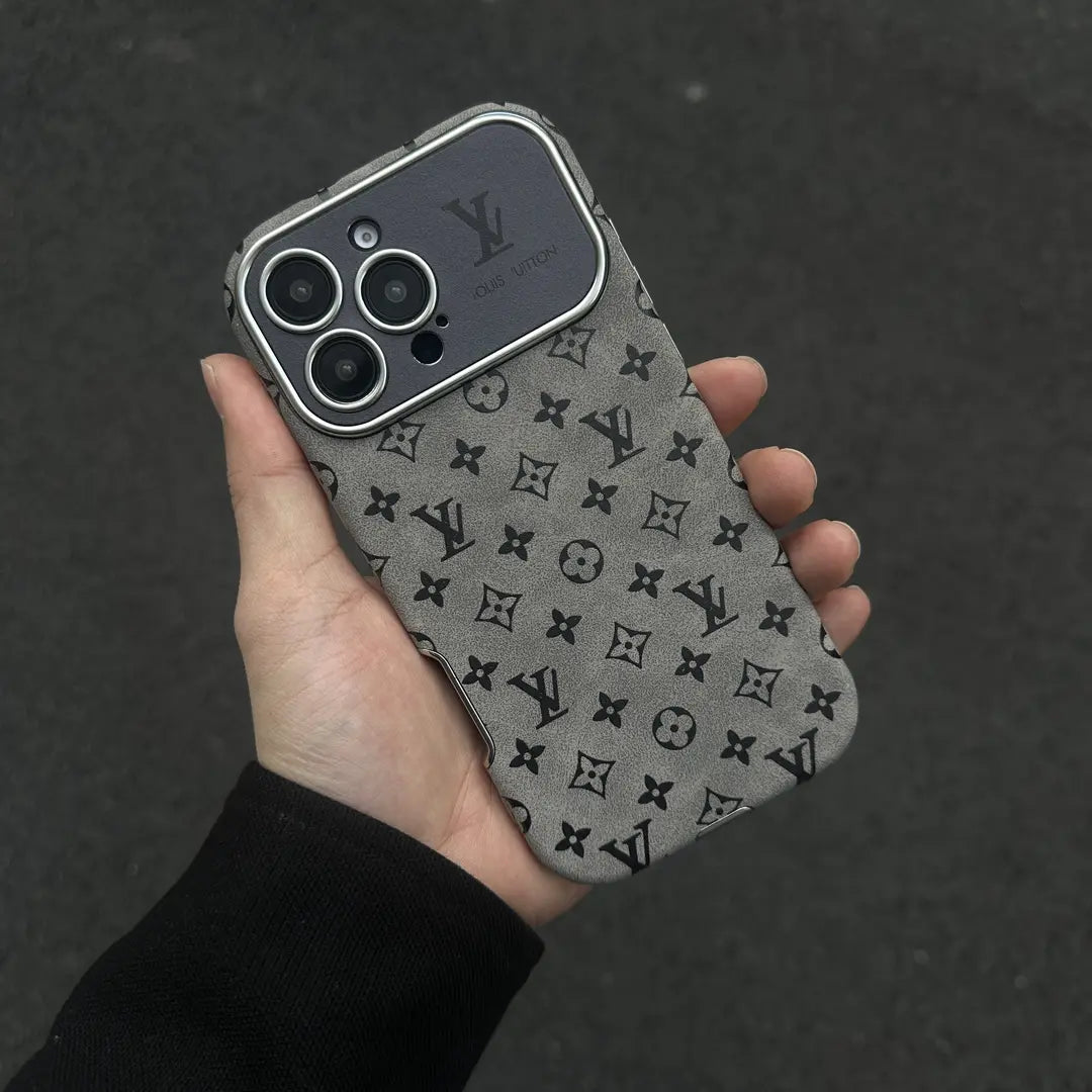 Premium LV Microfiber Leather iPhone Case