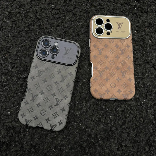 Premium LV Microfiber Leather iPhone Case