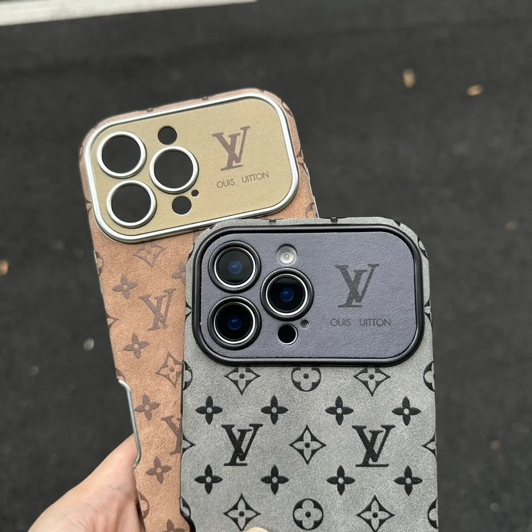 Premium LV Microfiber Leather iPhone Case