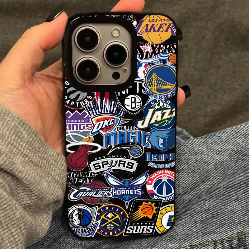 Fashionable basketball team logo iPhone case